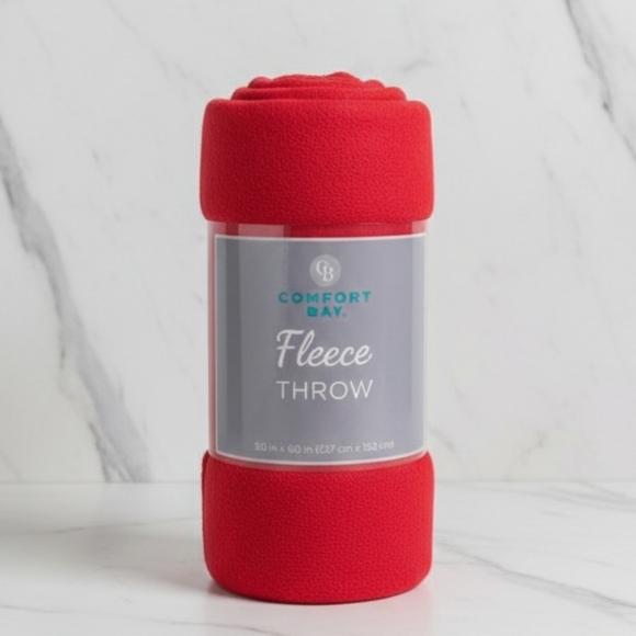 Comfort Bay Other - Comfort Bay Scarlet Fleece Blanket